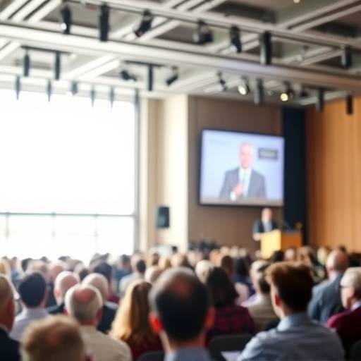Video resumen de una conferencia con ponentes y asistentes